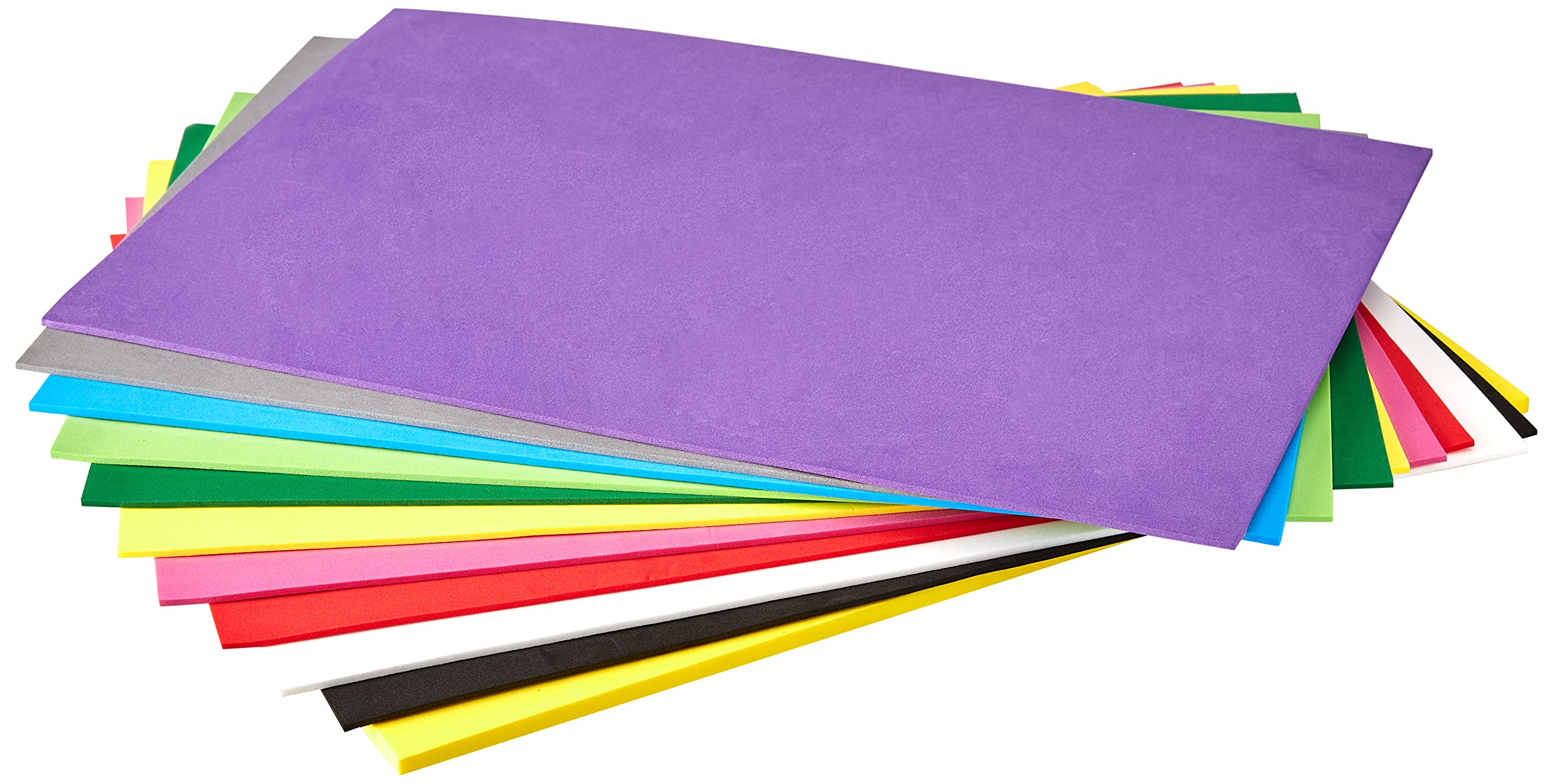 Fixo Kids 36399. Bag of 10+1 EVA Foam Sheets of 2 mm and One of 5 mm Thick, Assorted Colours, 20 x 30 cm