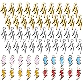 Hmjpng 60pcs Lightning Bolt Charm Pendants Alloy Flash Lightning Charms Enamel Charms Pendants Celestial Dangle Charms for Bracelet Necklace Earrings DIY Jewelry Making Supplies