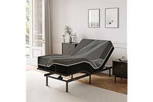 Dyonery Twin XL Adjustable Bed Base Frame with Wireless Remote + 14 Inch Twin XL Gel Memory Foam Mattress Bed in a Box, Head and Foot Incline, Zero Gravity, Fiberglass Free, 80" × 38"