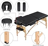 Yaheetech Portable Massage Table 70 cm Width 2-Section Folding Spa Bed view 7