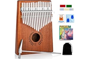 Everjoys Kalimba 17 Keys Thumb Piano - Finger Piano Professional Musical Instrument Marimbas with Protective Case, Fast to Le
