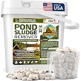 Pond Sludge Remover - 5 Pounds (10 Scoops) - 100% Natural, Made in The USA | Deepen your Pond Naturally (up to 2" per Month) &amp; Eliminate Bad Odors with Natural Pond Muck and Sludge Remover Pond Bacteria