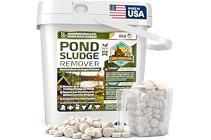 CABIN OBSESSION Pond Sludge Remover – 5 Pounds Beneficial Pond Bacteria & Enzyme Treatment - 100% Natural Muck Digester – Safe for All Aquatic Life and Recreation - Made in The USA