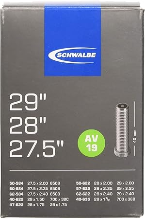 Amazon Schwalbe シュワルベ 正規品 29 1 50 2 40用チューブ 米式 40 バルブ 19av シュワルベ Schwalbe タイヤチューブ