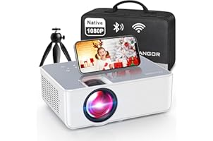 1080P HD Projector, WiFi Projector Bluetooth Projector, FANGOR 230" Portable Movie Projector with Tripod, Home Theater Video