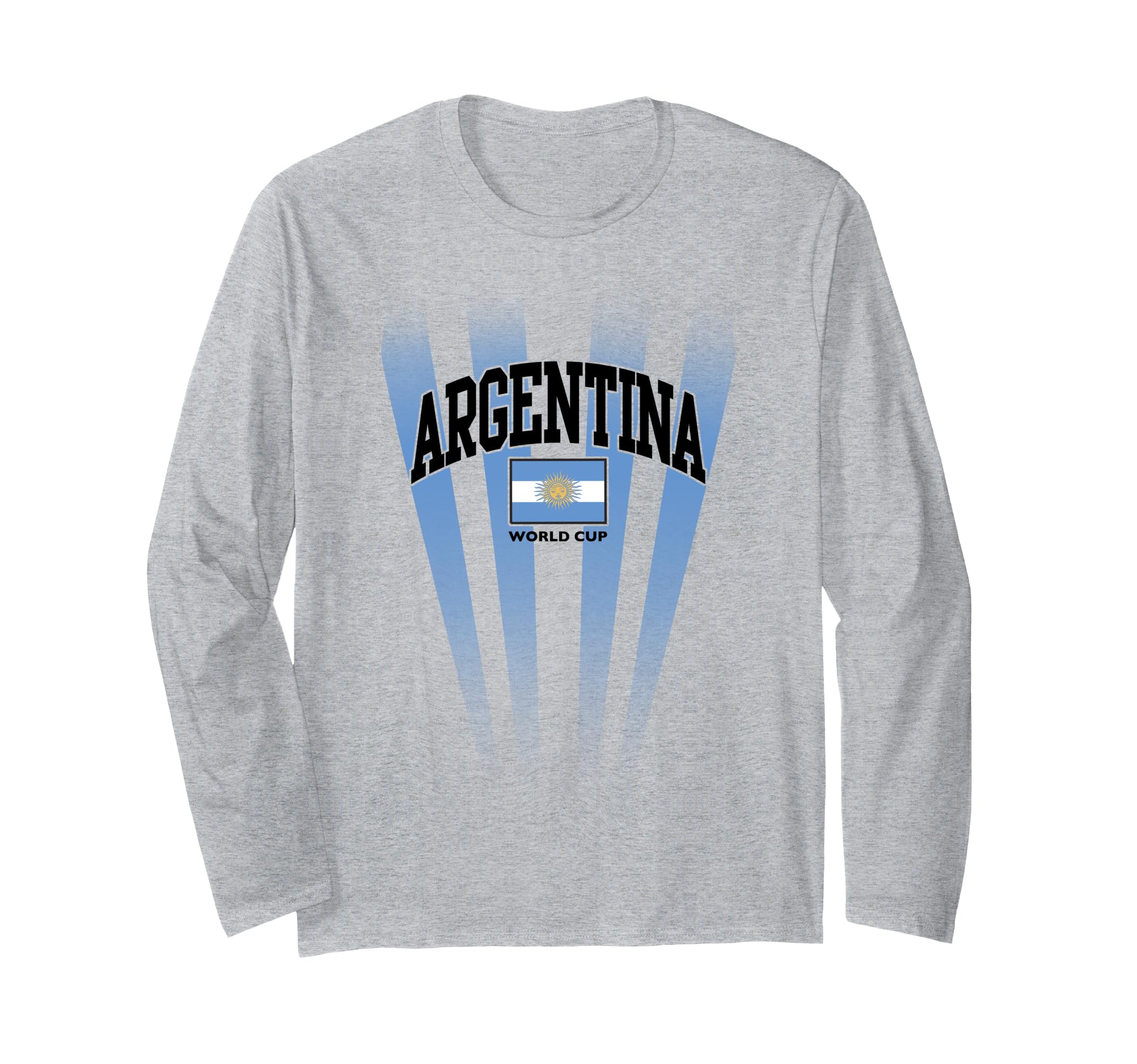 Argentina World Cup Centre Flag Blue White Long Sleeve T-Shirt