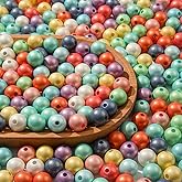 BERMRO 12mm Acrylic Beads 250pcs ab Color Bead Assorted Colors Round Bubble Beads for DIY Craft Jewelry Necklace Making (Macaron Color)