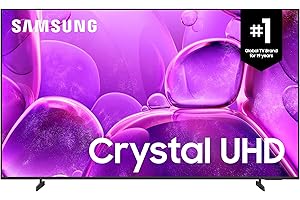 SAMSUNG 43-Inch U8200 Crystal UHD 4k Smart TV, Crystal Processor 4K, HDR, Titan Grey Metal Stream Design, Q-Symphony, Gaming 