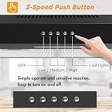 FIREGAS 60cm Visor Cooker Hood LED Extractor Under Cabinet Wall Mount view 4