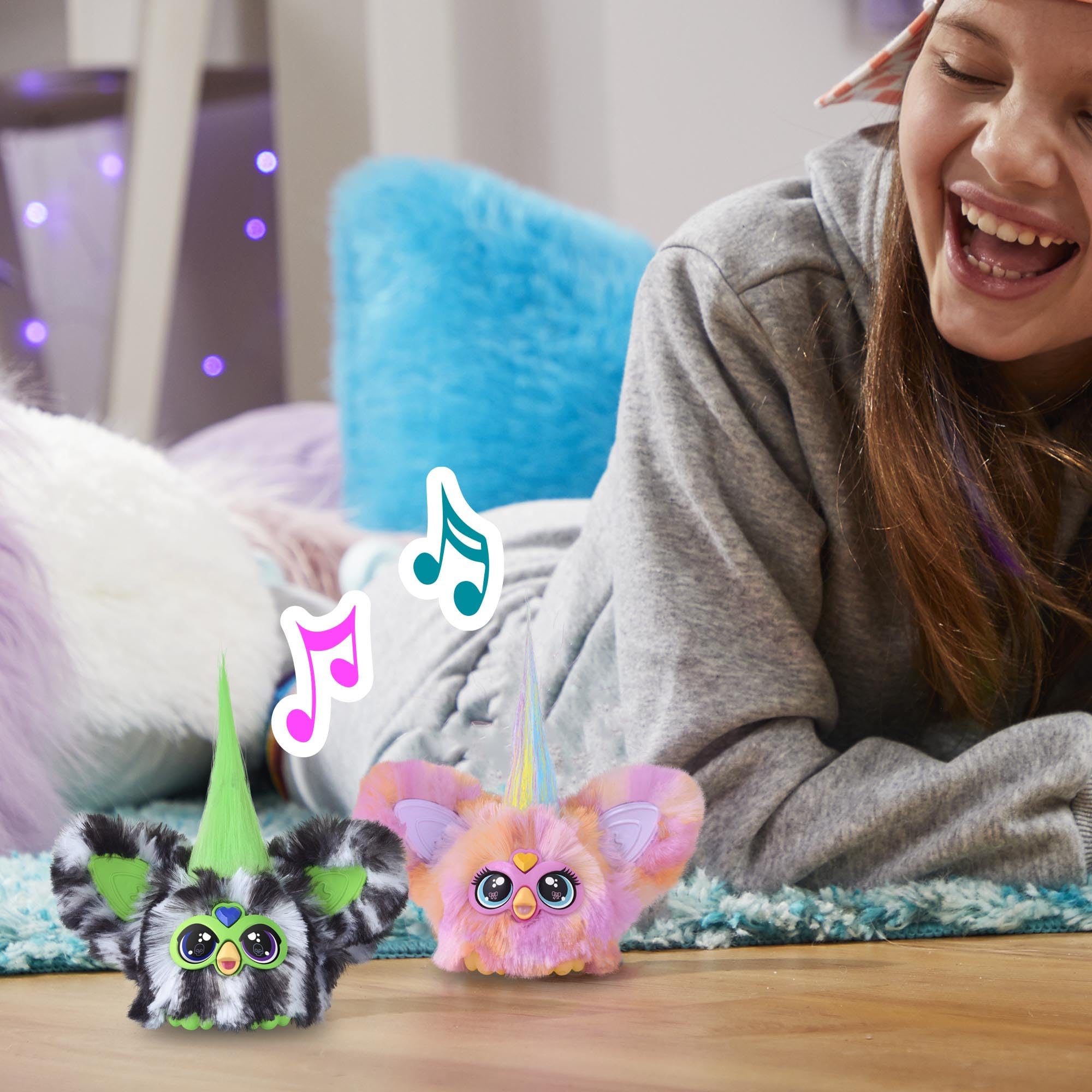 Furby Furblets Fierce & Fabulous 2 Pack, Greenie-Meanie & May-May with 45 Sounds Each, Electronic Plush Toys for Girls & Boys, Back to School Gifts, Ages 6+ (Amazon Exclusive)