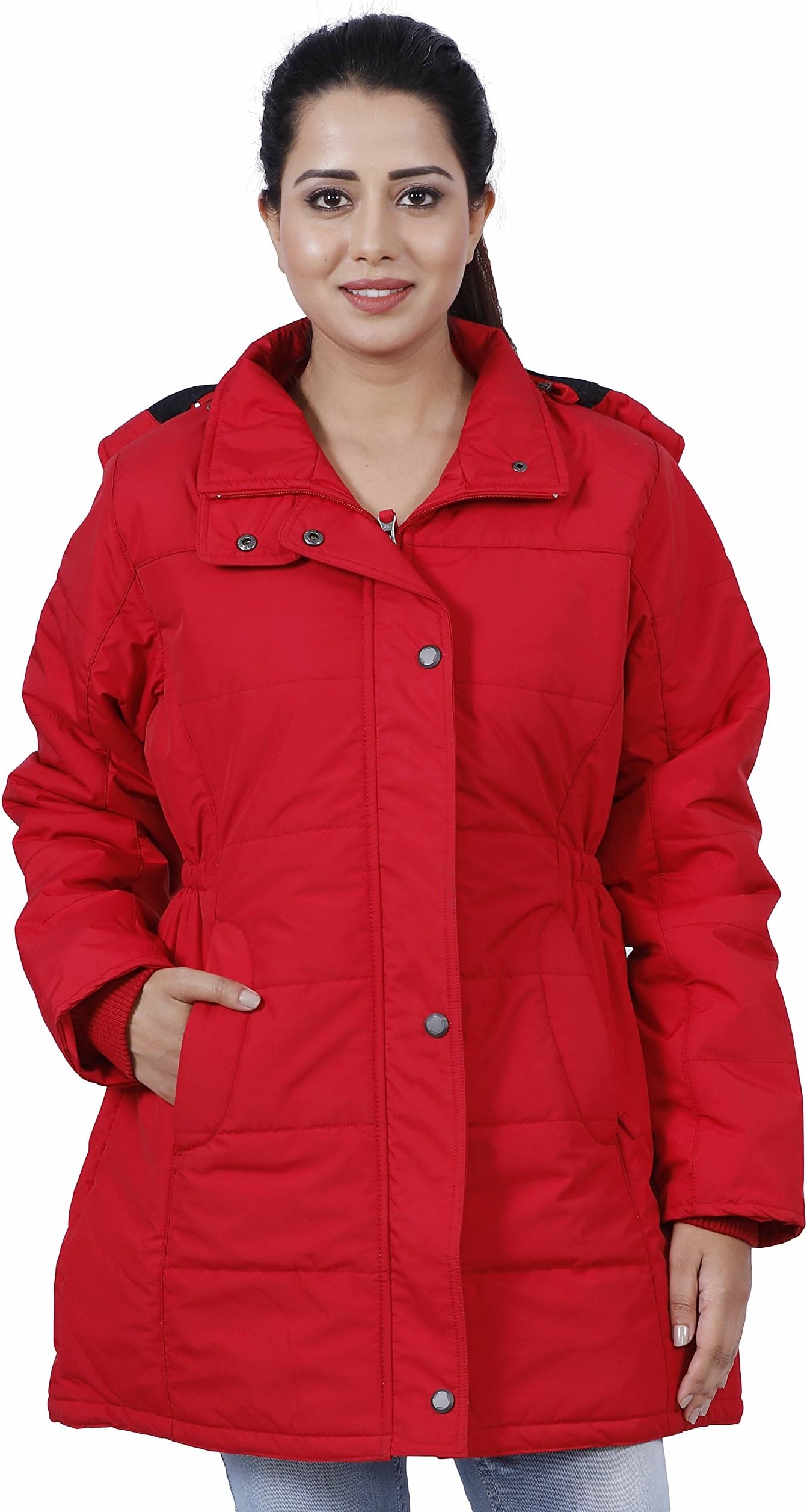 HIVERWomen's Solid Regular Jacket