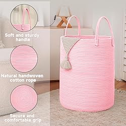 JMvicyroam Large Woven Laundry Basket Hamper,80L