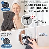 MAGIC WIPE Bathroom Drying Cloth XXL Microfiber 40x60 cm Black 2 pack view 2