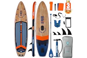 Niphean (Extra Large) Inflatable Paddle Board, SUP for 2+1 People/Family, Stand Up Paddle Board with (Beginner Friendly) StabilTrac Fin, Waterproof Phone Pouch, Paddle Boards for Adults, Gift Ideas