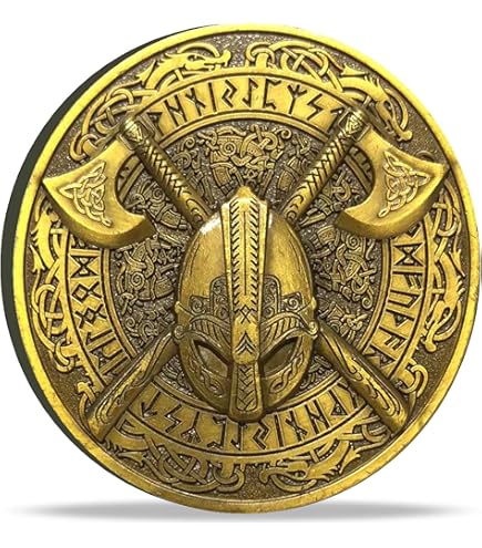 Valhalla Symbool, Vector Icoon Van Een Oud Scandinavisch Vikinghoofd Vector Illustratie