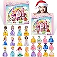 Princess Advent Calendar for Girls, 24 Days Princess Transformable Toys and Clothes Countdown Calendars Xmas Gifts for Girls 
