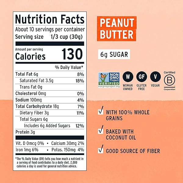 PURELY ELIZABETH COOKIE GRANOLA, PEANUT BUTTER, GLUTEN-FREE, NON-GMO (3 CT, 11OZ BAG)