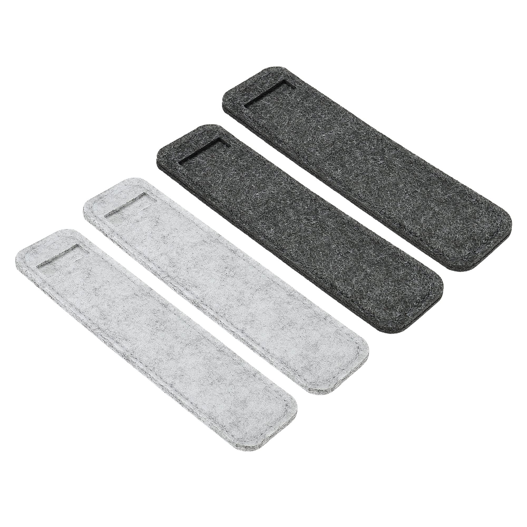 PATIKIL Felt Pen Case 4 Pack Pencil Bag Mini Pocket Protector Storage Sleeve Pouch Holder, Gray Dark Gray