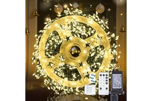 Dailyart Fairy Lights Plug in, 1000 Led Fairy Lights with Remote 75Ft Warm Light with Timer Long Twinkle Light Waterproof String Light for Bedroom Outdoor Indoor Decorative,Green Wire