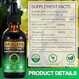 zoxpm Mullein Drops for Lungs 60ML Mullein Leaf Extract 30:1 2800MG view 4