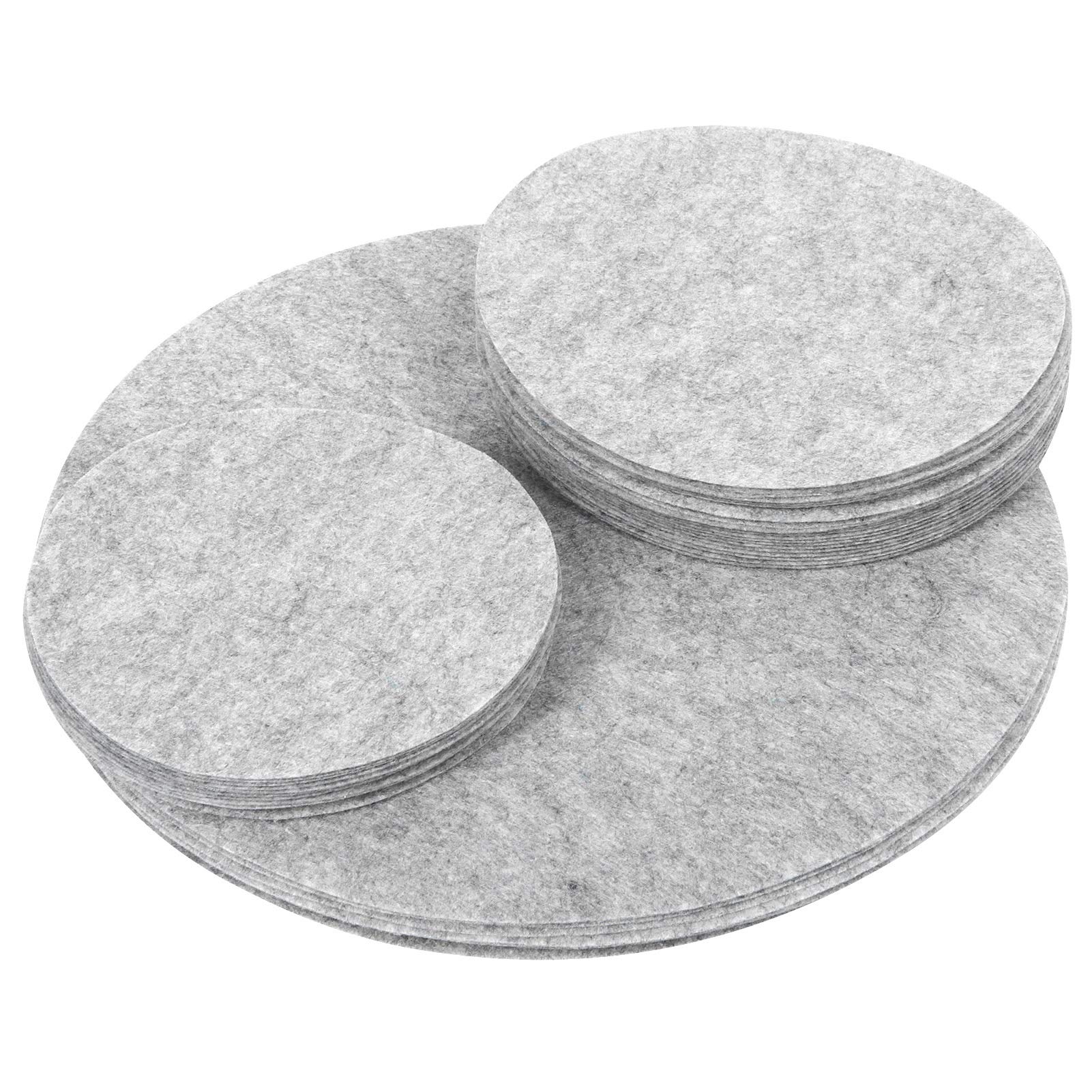 Premium Soft Felt Plate Dividers, Cookware Bakeware Dish Pot Stacking Protectors for Safe Storage, Prevent Scratching or Damaging Pan Separator Pads (Grey)