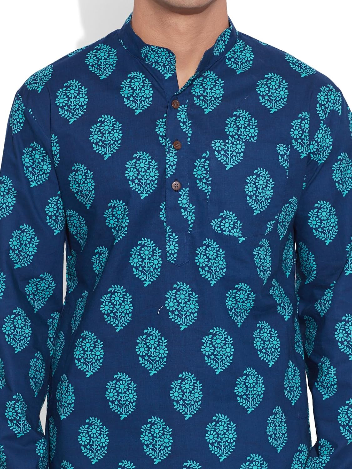 very me floral spray men's cotton long kurta