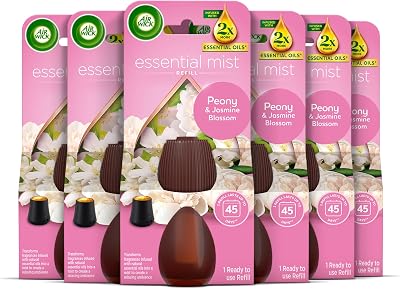 Air Wick Essential Mist Peony & Jasmine 6 x 20ml Pack