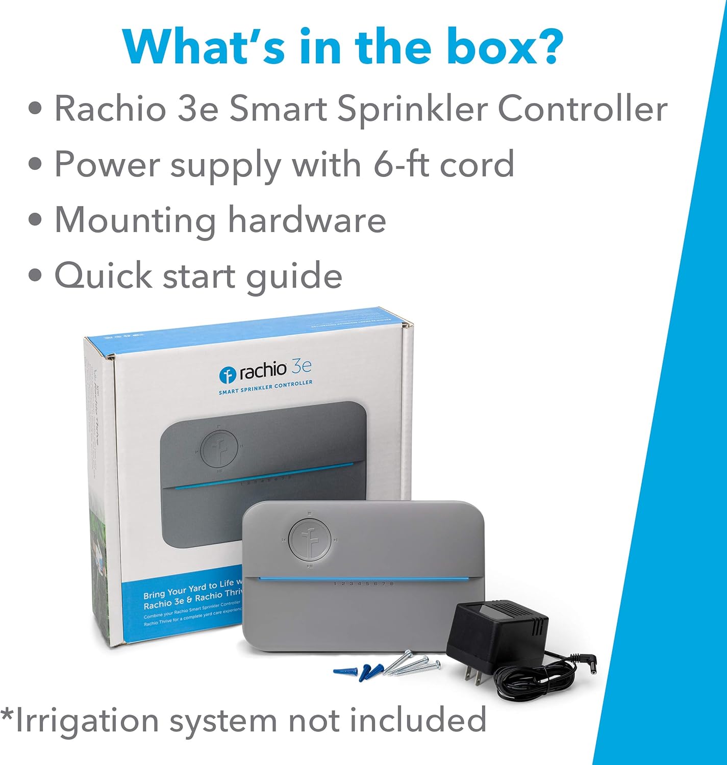 Rachio 8ZULWC-L R3e Generation: Smart, 8 Zone Sprinkler Controller, Compatible with Alexa, Gen, Gray : Garden & Outdoor