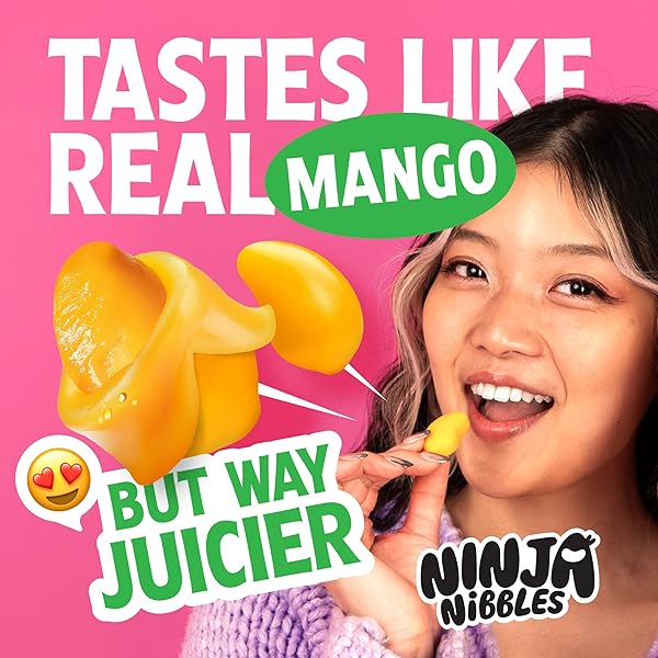 PEELABLE GUMMIES, MANGO JAPANESE CANDY, MANGO PEELING CANDY, FRUIT CANDY PEELABLE GUMMIES, ASMR CANDY, MOCHI CANDY TASTE, PEELABLE CANDY BY NINJA NIBBLES (7.01OZ BAG)