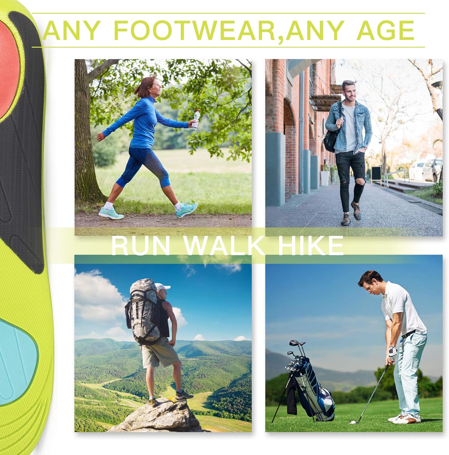 DataCaring Plantar Fasciitis Arch Support Insoles,Orthotic Inserts for Flat Feet,Running Athletic Insoles,High Arch Insoles,Basketball Insole,Thick Shoe Insoles,Arch Support Insoles for Men and Women: Health & Personal Care