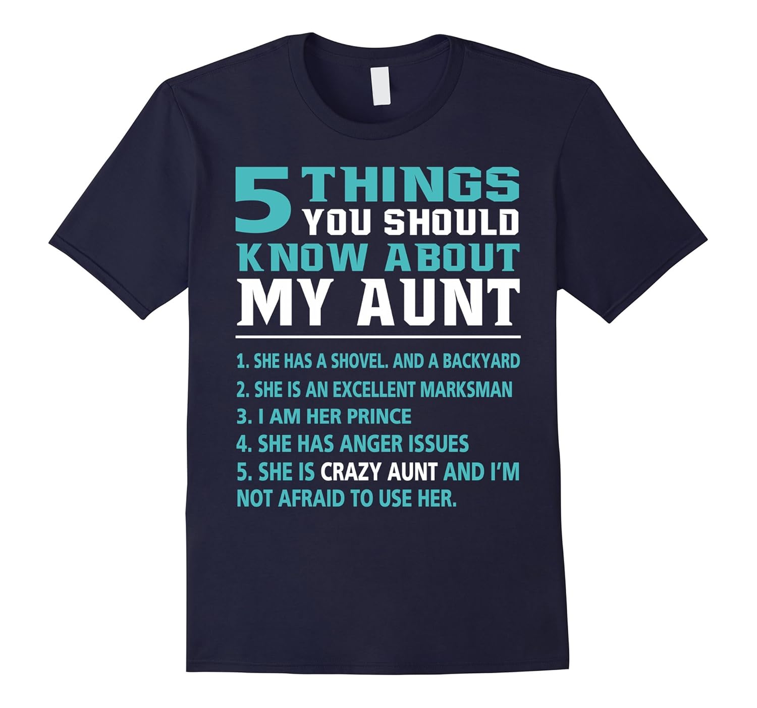 5 Thing You Should Know About My Aunt T-Shirt-Rose