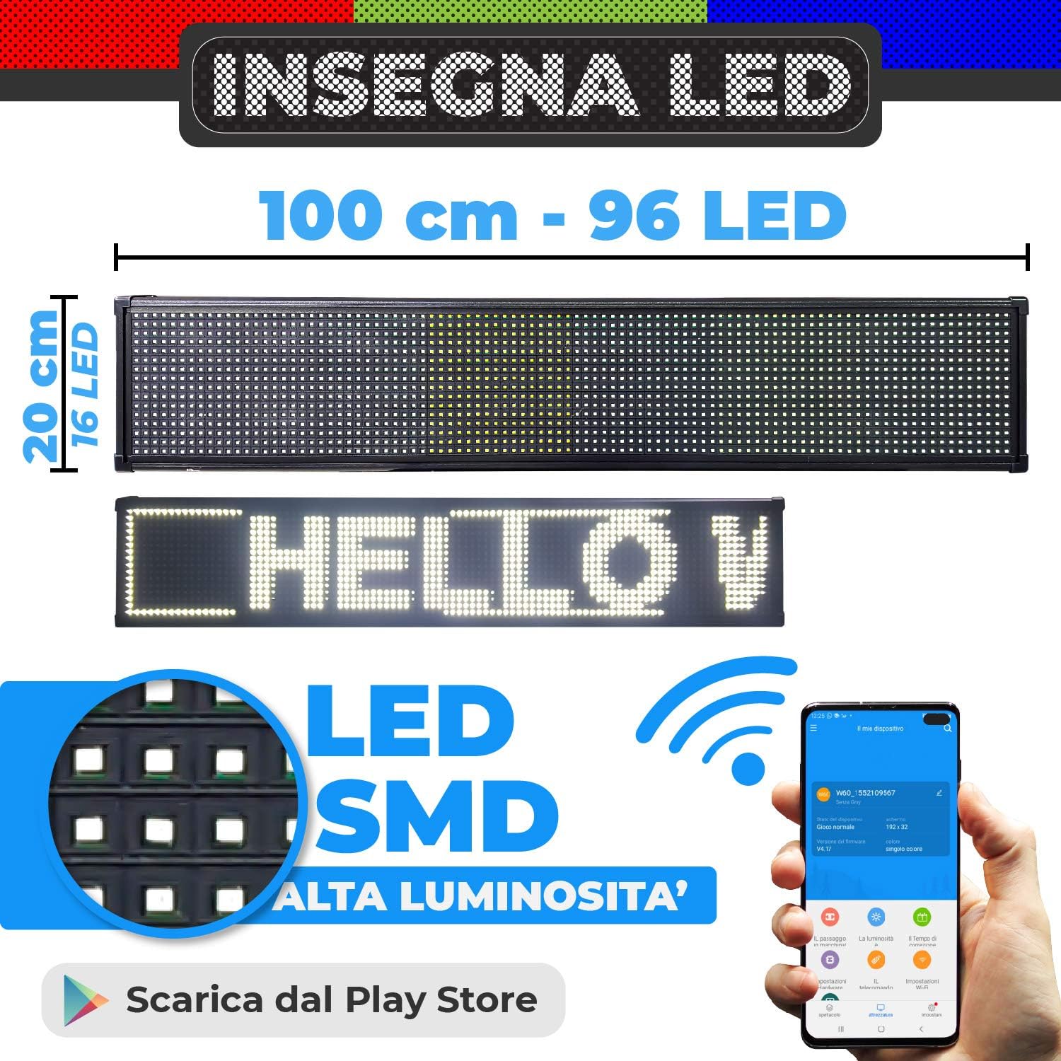insegna a led per gli affari