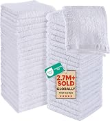 Utopia Towels Cotton Washcloths Set 60 White 30x30 cm 100% Ring Spun