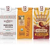 Mayorga Dark Roast Coffee Gift Pack of 3, 12 oz bags- Mayan Blend, Cubano Roast and Muy Macho - 100% Arabica Café Whole Coffe