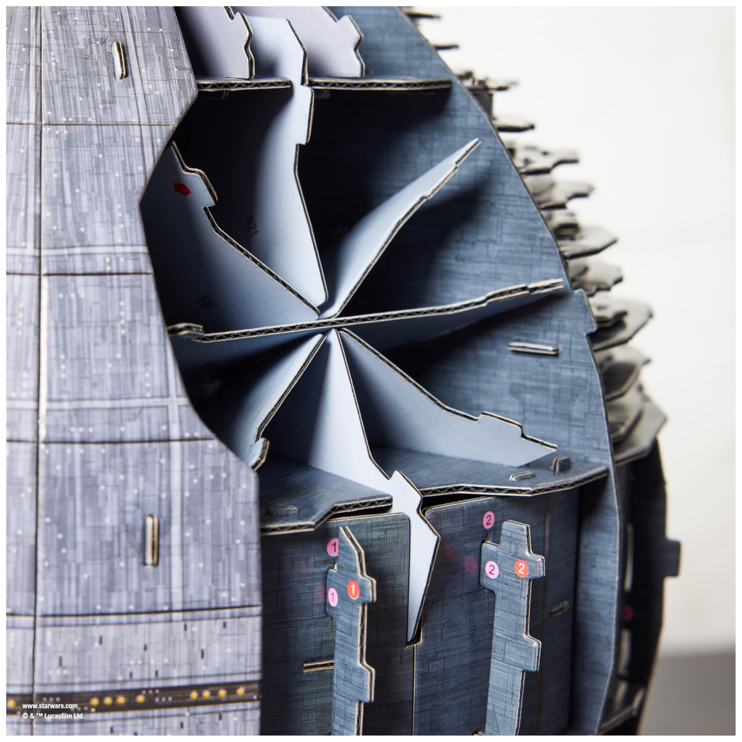 4D Build Star Wars Deluxe Death Star II Cardstock 3D Model Kit, Star Wars Gifts, Desk Décor for Fans & Collectors, 272 Pieces, 3D Puzzles, Gift Ideas for Ages 12 & Up