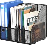 EasyPAG Desk Magazine File Holder Mesh 4 Compartments A4 Black