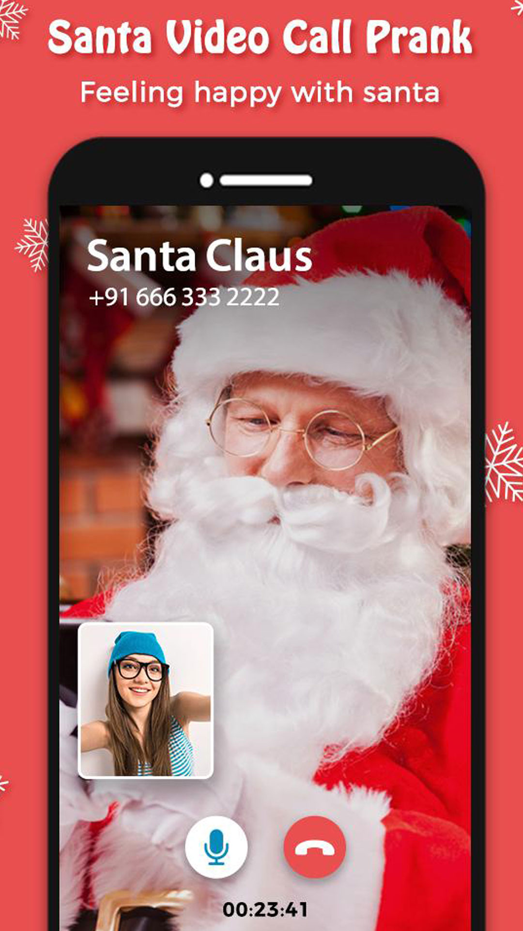 Incoming Video Live Voice Call From Santa Claus Tracker - Free Fake Phone Caller ID PRO 2019 - PRANK FOR KIDS
