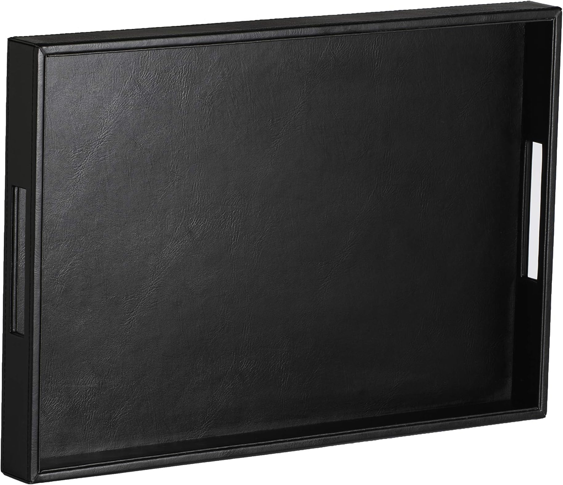 Coffee Serving Tray by Omit Space – Elegant Leather Tray with Handles – Easy to Clean & Durable – Practical Handles for Carrying Coffee,Tea, Dessert, Breakfast – Ideal for Home Use, Restaurant, Café