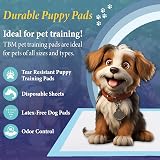 TBM Puppy Pads Large 50 Pack 60x60 Absorbent Quick Dry Anti Slip Leaks view 4