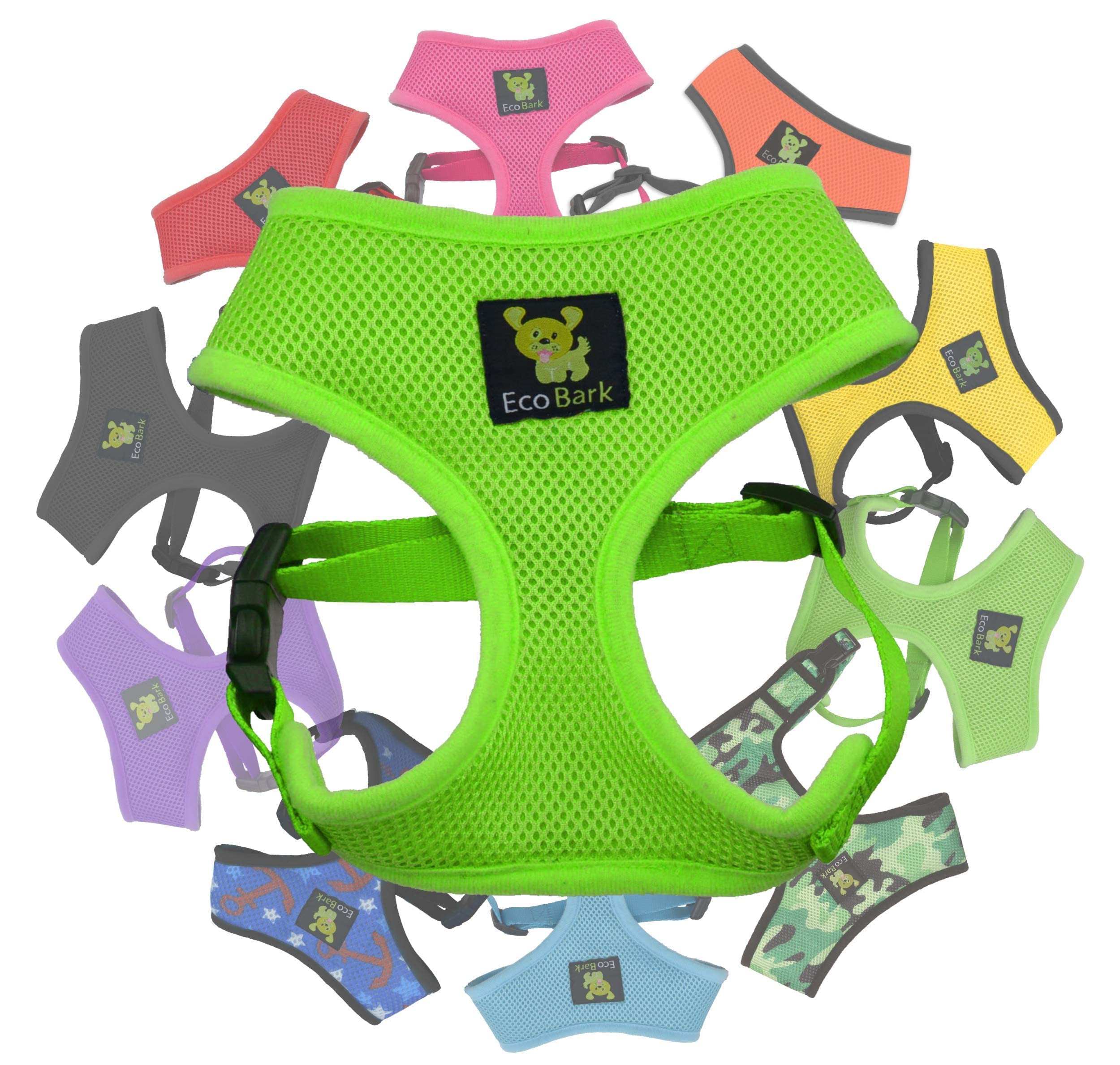 Classic Dog Harness Innovative Mesh No Pull No Choke Design Soft Double Padded Breathable Vest for Eco-Friendly Easy Control Walking Quick Release Puppies Toy Breeds & Extra-Small Dogs (XS, Green) — image 1