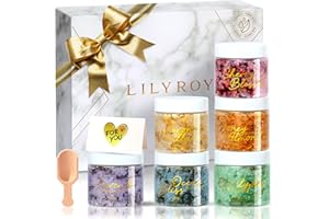 LILY ROY Valentines Day Gifts for Women - 9-Piece Floral Epsom Salt Gift Set for Women with 6 x 120g Epsom Salt, Bath and Body Gift Set in Elegant Box | Christmas, Mothers Day, Birthday Gifts for Men