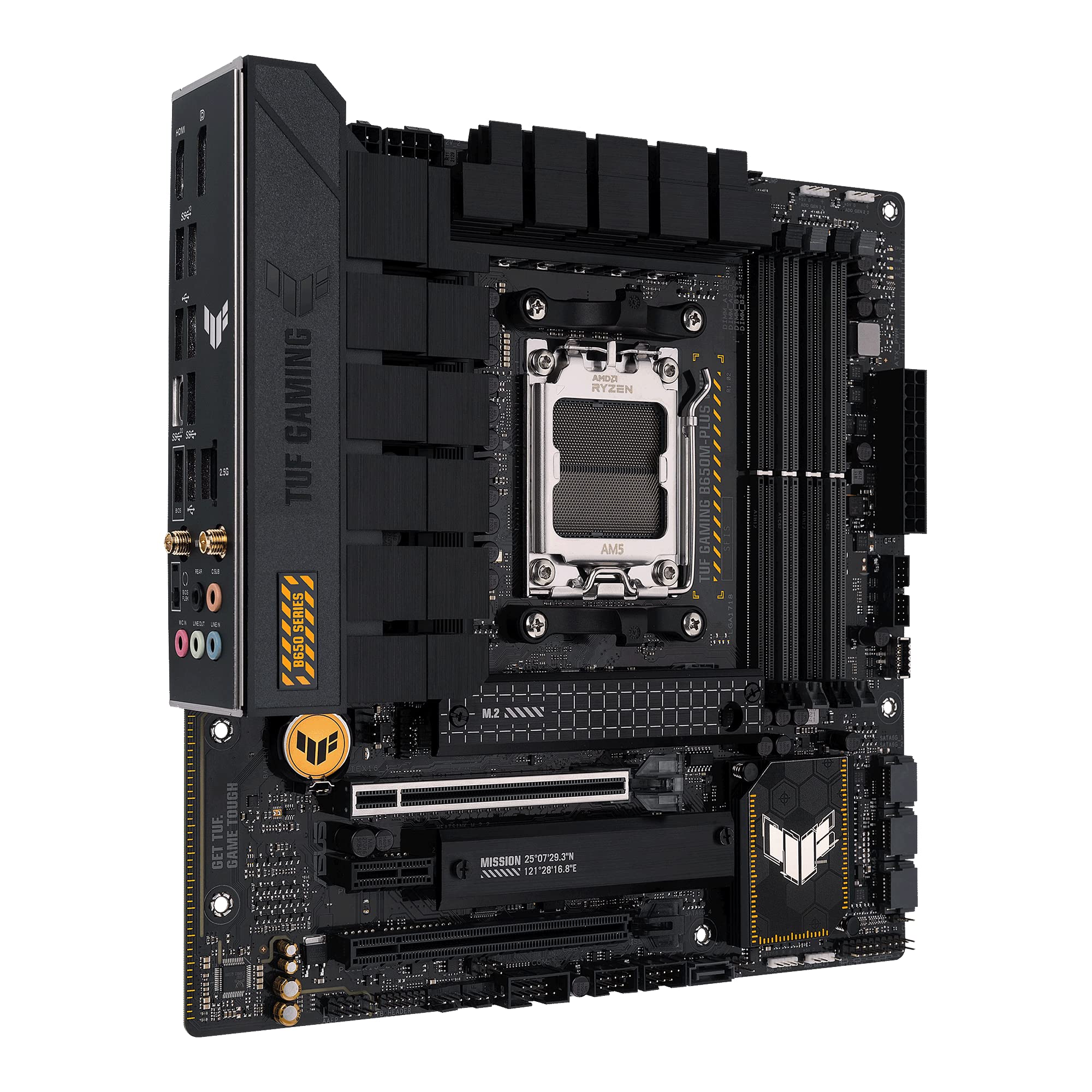 ASUS TUF Gaming B850M-PLUS WiFi Mainboard Sockel AMD AM5 (AMD B850, mATX, DDR5 Speicher, PCIe 5.0, 2X PCIe 4.0 M.2, WiFi 6E, Aura Sync) 3