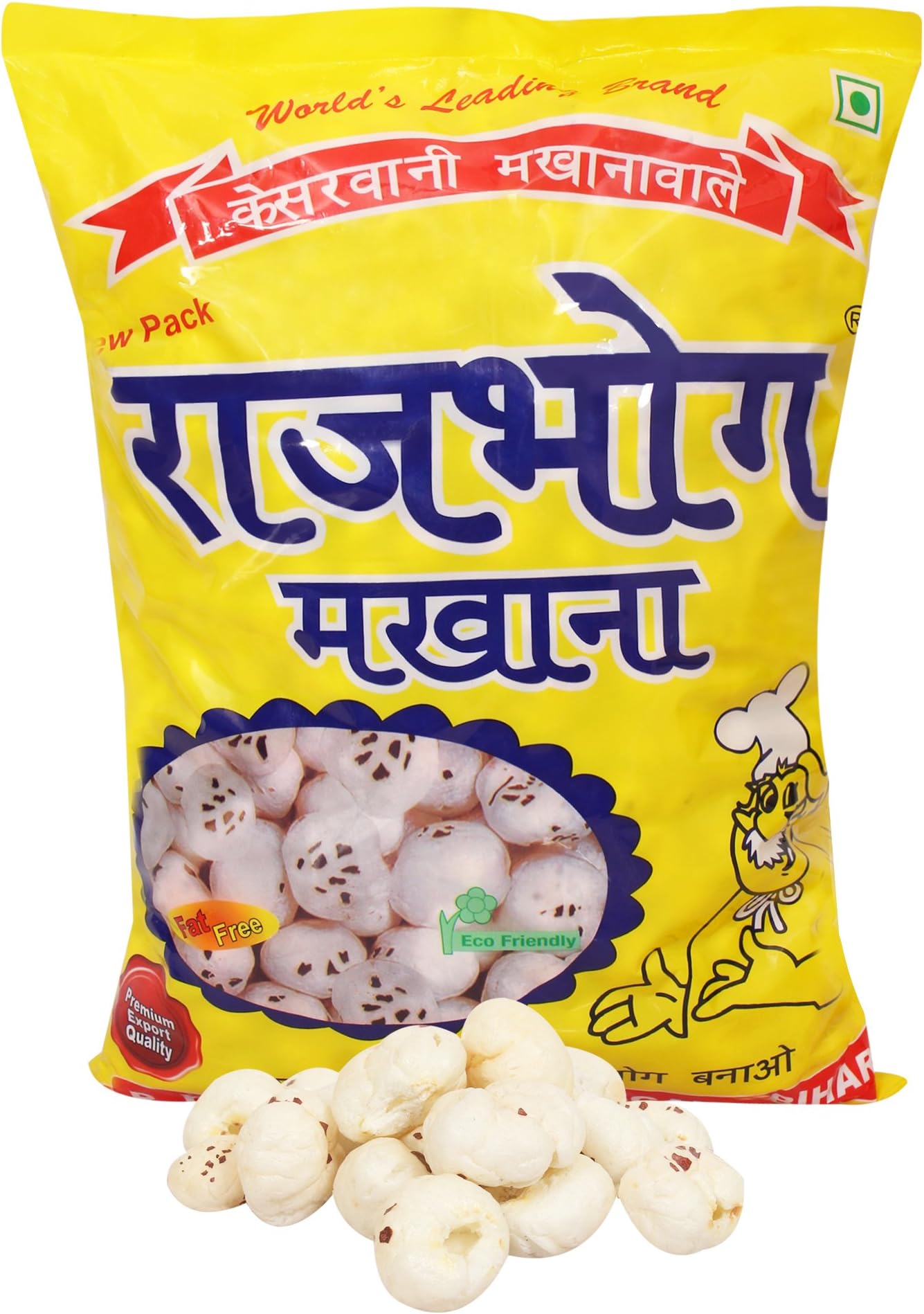Rajbhog Regular Lotus Seeds Pop/Gorgon Nut Puffed Kernel (Makhana) Grade - Big Size Pouch, 3 kg