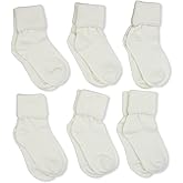 Jefferies Socks Girls 2-6X Seamless Turn Cuff 6 Pair Pack Socks