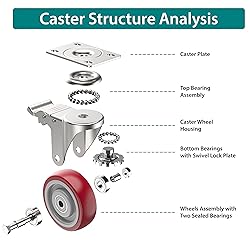 4 inch Heavy Duty Plate Casters Swivel Caster