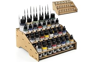 PROSCALE Paint rack organizer stand for modeling and miniatures. Vallejo paint rack kit Vallejo Army paint holder brushes miniatures modeling models (Rack A)
