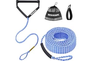 VORTEXAIN 75ft Wakeboard Rope with Handle for Wakeboarding Waterskiing and Wakesurfing