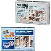 Toysmith STEM Rock &amp; Mineral Science Kit for Kids - 30 Geology Specimens with Viewer, Identification Tools &amp; Testing Tools - Geology Set for Young Geologists, Ages 8+