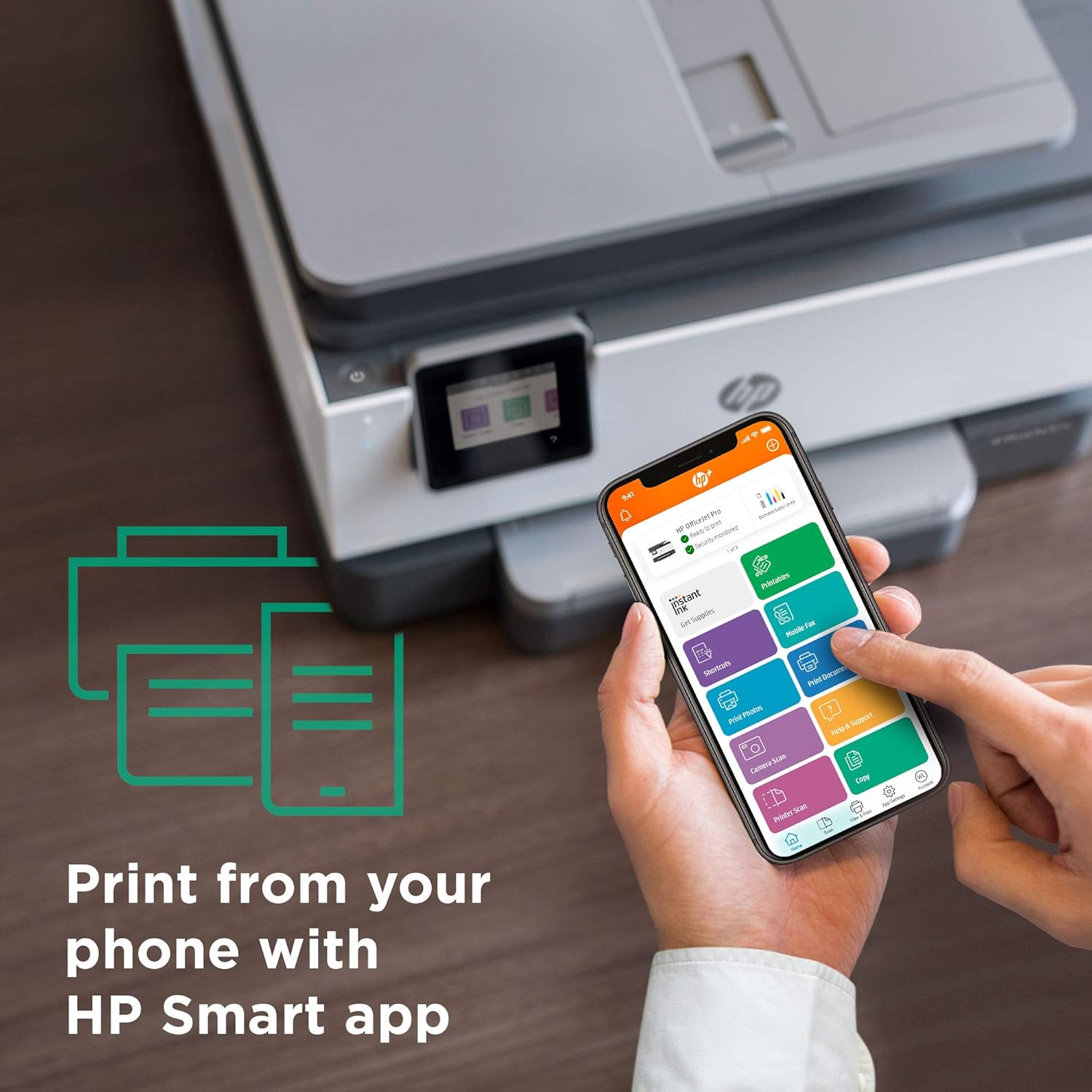 HP Officejet Pro 9015E All-in-One Wireless Color Printer, with Bonus 6 Months Free Instant Ink Thru (1G5L3A): Electronics