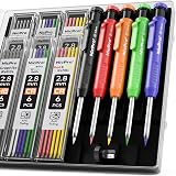 Nicpro Deep Hole Marker Pencil Set 5 Carpenter Pencils 41 Refills